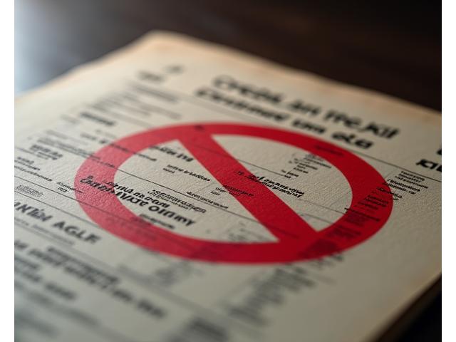 Sperrschild über einem traditionellen Bonitätszertifikat, symbolisiert die Einschränkungen herkömmlicher Kreditprüfungen bei negativer SCHUFA.