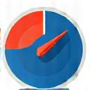 Icon: Zinssatzanzeige mit Pfeil nach unten