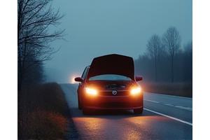 Autopanne auf der Straße