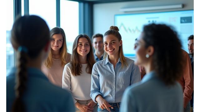 Junge Menschen nehmen an einem Finanzbildungs-Workshop teil.